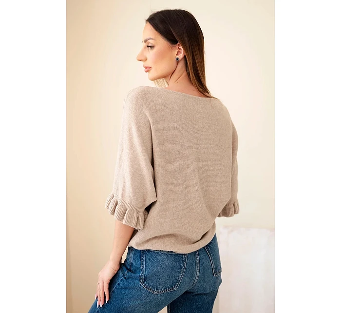 Dámský svetr typu model 22064335 s kulatým výstřihem fuchsie - K-Fashion Dámský svetr typu model 22064335 s kulatým výstřihem fuchsie - K-Fashion