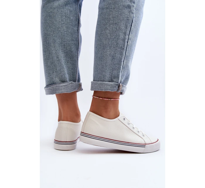 Dámské tenisky z ekokůže bílé model 21646860 - EVENTO