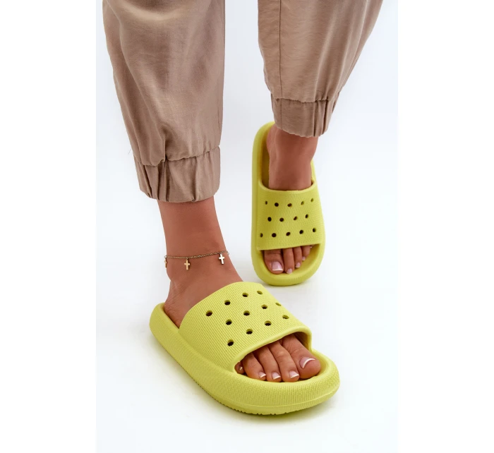 Dámské pěnové klínky na tlusté podrážce limetka Beula Dámské pěnové klínky na tlusté podrážce limetka Beula