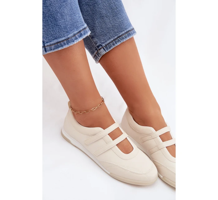 Sportovní dámské baleríny s pásky Béžové Farvessa