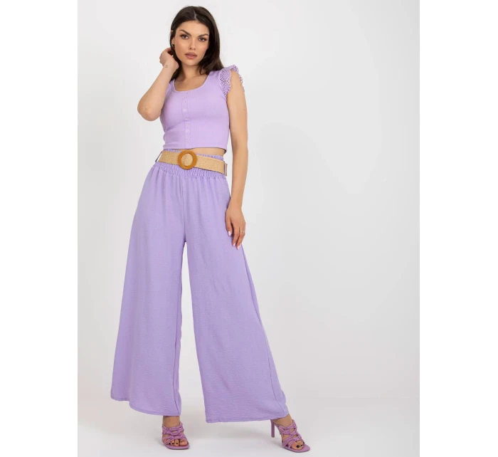 Spodnie DHJ SP model 18543378 jasny fioletowy - FPrice Spodnie DHJ SP model 18543378 jasny fioletowy - FPrice