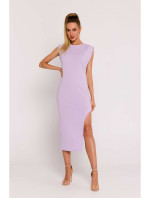 šaty s výřezem na  fialové model 19660896 - Moe