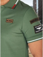 Pánská polokošile s nášivkami zelená Dstreet model 21987879 - FashionStreet