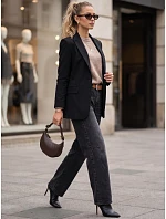 Dámské baggy džíny s páskem, černé, FashionStreet UY3117