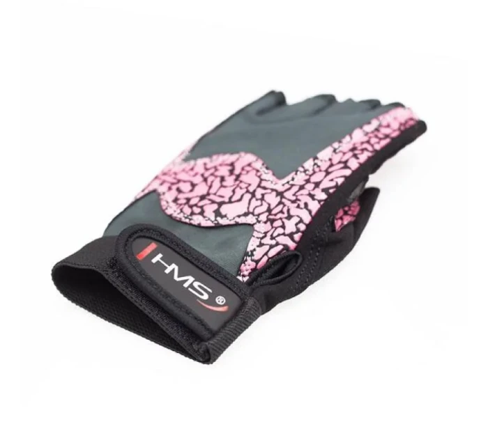 Gymnastické rukavice Pink/Gray W HMS RST03 r.S dámské
