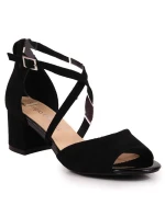 Černé sandály na jehlovém podpatku W model 21777516  Sergio Leone - Inny
