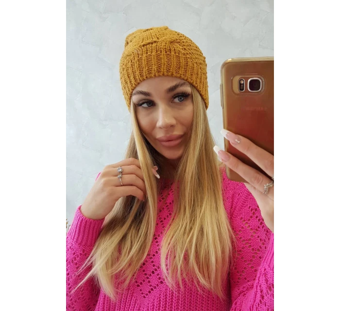 Sandra K210 hořčicová fleecová čepice Sandra K210 hořčicová fleecová čepice