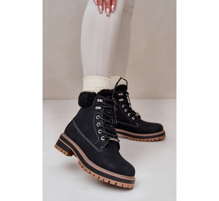 Zateplené dámské boty Big Star model 21669664 Černé - Big Star Shoes Zateplené dámské boty Big Star model 21669664 Černé - Big Star Shoes