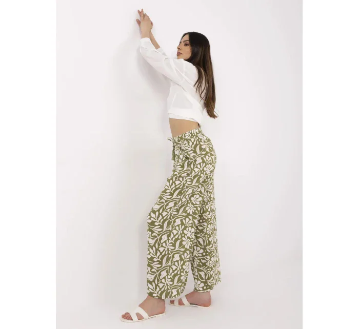 Kalhoty D73771M62237H olivově zelené