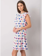 Šaty LK SK 506950.02P bílá a modrá
