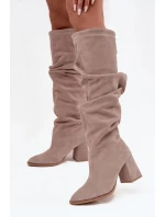 Kozačky na podpatku  model 219403 Step in style