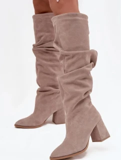 Kozačky na podpatku  model 219403 Step in style