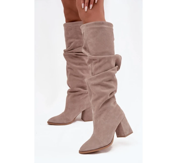 Kozačky na podpatku  model 219403 Step in style