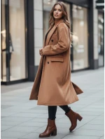 Dámský zimní kabát dlouhý oversize camel FashionStreet NY0766z