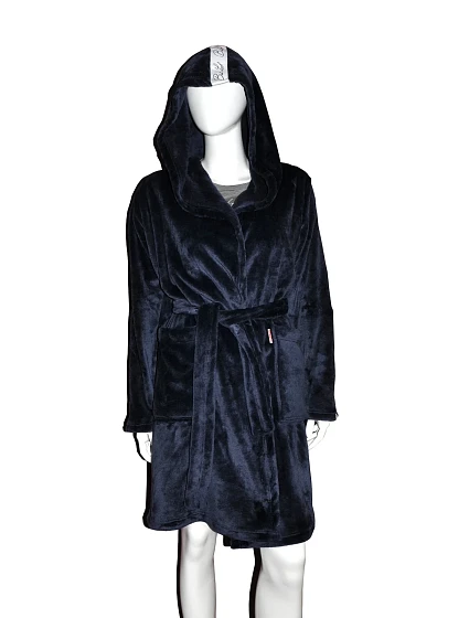 Krátký dámský župan  kapuce model 16291649 - De Lafense