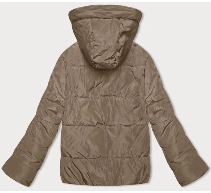 Černo-béžová krátká oboustranná dámská bunda S'west (B8182-1012) Černo-béžová krátká oboustranná dámská bunda S'west (B8182-1012)