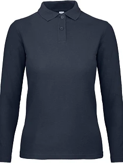 B&C ID.001 LSL /women Dámské piqué polo s dlouhým rukávem 01.0I13 navy