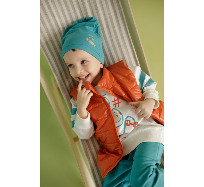 Pinokio Orange Flip Bonnet Turquoise