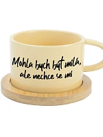 MOHLA BYCH BÝT MILÁ, ALE NECHCE SE MI - žlutý hrníček makronka 200 ml