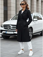 Dámský dvouřadový kabát TY5437 černý - FashionStreet 