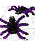 DEKORATIVNÍ FIGURKA HALLOWEEN PAVOUK FIALOVÁ