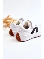 Dětské kožené nízké sportovní boty Černobílá model 21582611 - Boto