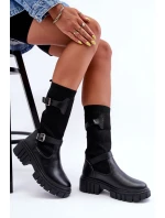 Dámské kotníkové boty s punčochou černé Abroze Dámské kotníkové boty s punčochou černé Abroze