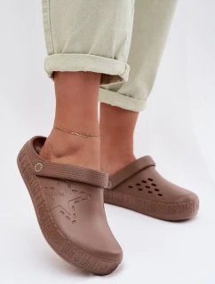 Dámské pantofle Chodaki pěnové Big Star TT274A085 hnědé