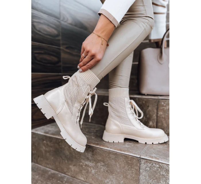 Dámské kozačky HOLLYHOCK light beige FashionStreet ZY0370