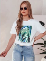 MUYUMBA dámské tričko s potiskem bílé FashionStreet RY2620