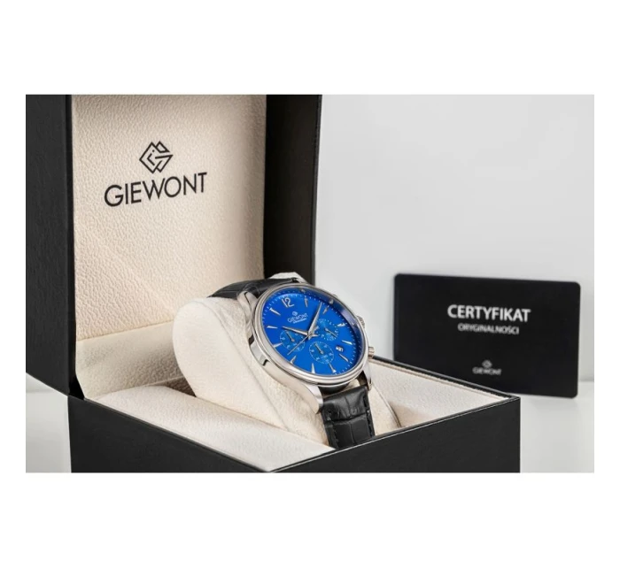 Pánské hodinky Giewont Chronograph Sapphire Black and Blue GW6310-A3