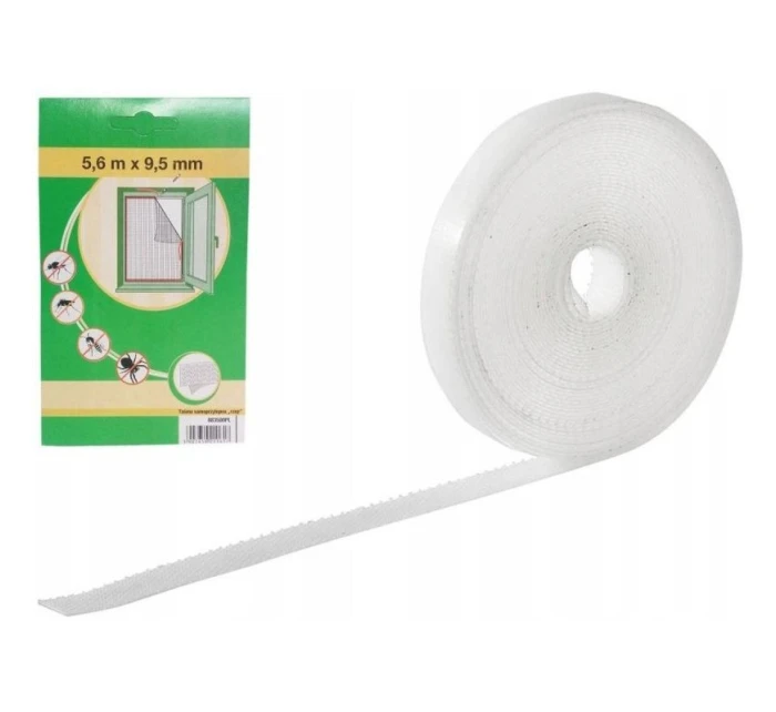 LEPICÍ PÁSKA NA SUCHÝ ZIP PRO SÍTĚ PROTI KOMÁRŮM DÉLKA 5,6 M ŠÍŘKA 9,5 MM