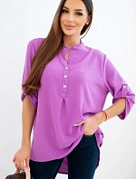 Halenka s delším zadním dílem fialová