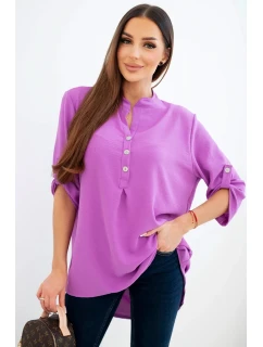 Halenka s delším zadním dílem fialová