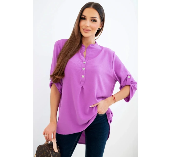 Halenka s delším zadním dílem fialová