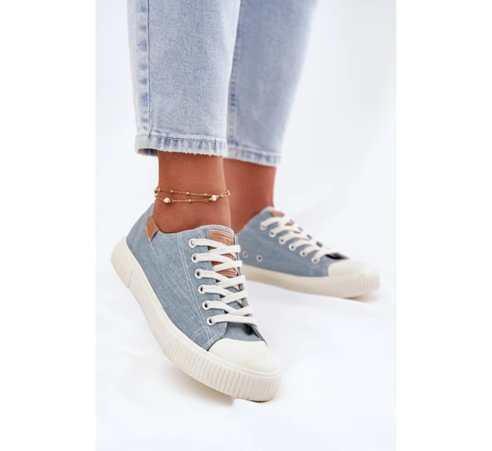 Dámské Textilní Tenisky Big Star model 21693106 Modré - Big Star Shoes Dámské Textilní Tenisky Big Star model 21693106 Modré - Big Star Shoes