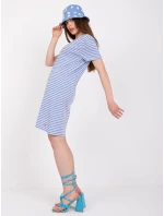 Šaty D16054M30315A bílé a modré Šaty D16054M30315A bílé a modré