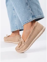 Výborné  mokasíny hnědé dámské bez podpatku