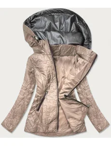 Béžová prošívaná dámská bunda (BR0121)