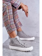 Dámské Tenisky Big Star Vysoké Zateplené Šedé model 21595899 - Big Star Shoes