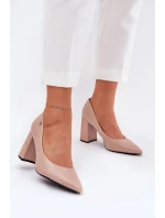 Elegantní Lodičky Na Podpatku model 21690118 Béžové - VINCEZA