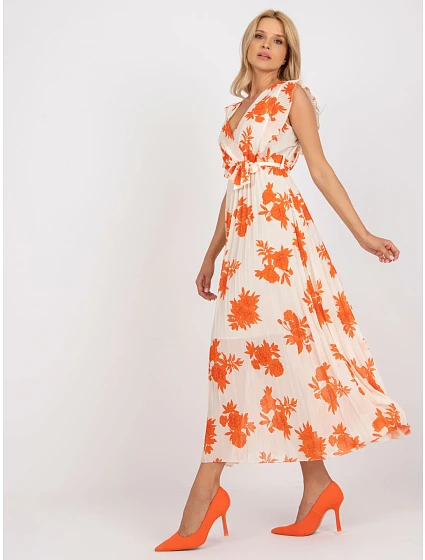 Šaty DHJ SK model 17384982 oranžová - FPrice Šaty DHJ SK model 17384982 oranžová - FPrice