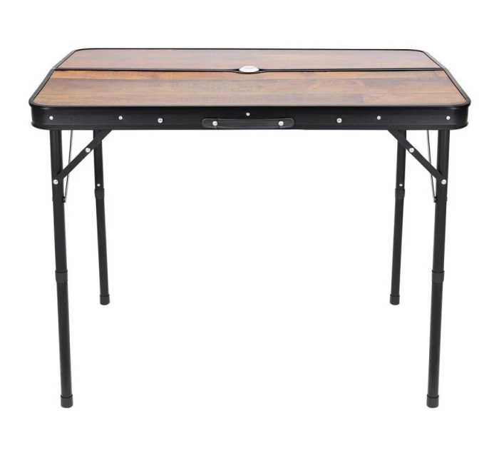 Skládací kempingový turistický stůl 90x60x70 cm a 2 lavice 87x23x39 cm Dřevo