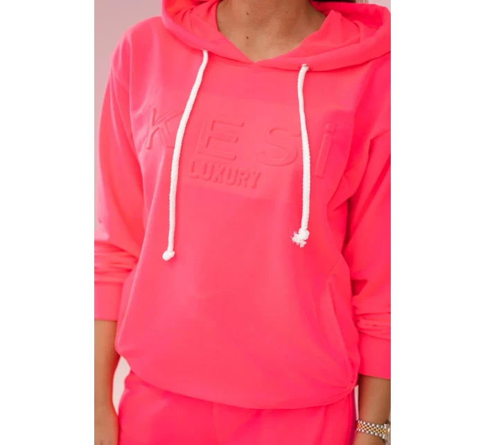 Bavlněná souprava Kesi Luxury Růžový neon