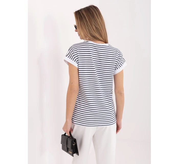 T shirt RV TS model 22020731 biało granatowy - FPrice