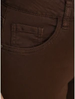 Dámské džíny mom fit s vysokým pasem hnědé FashionStreet UY2869 Dámské džíny mom fit s vysokým pasem hnědé FashionStreet UY2869