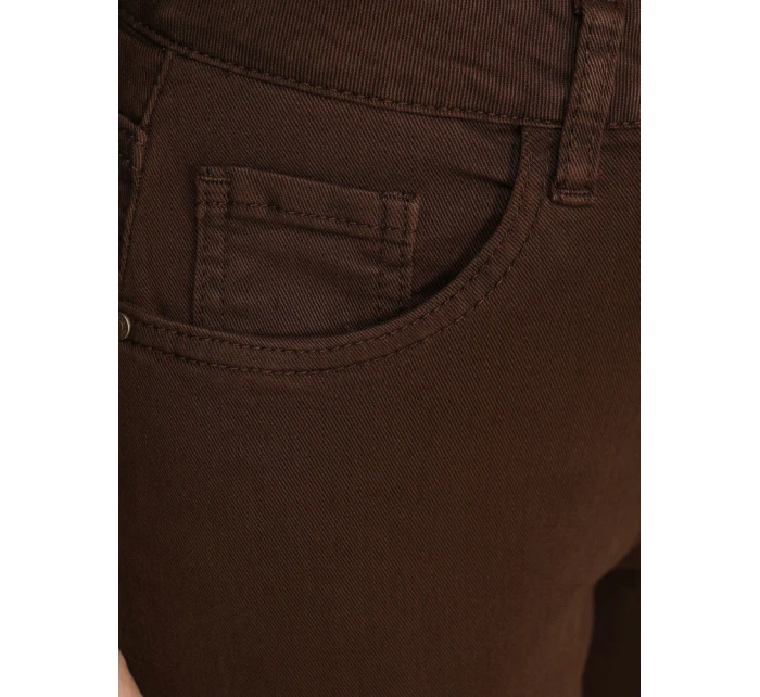 Dámské džíny mom fit s vysokým pasem hnědé FashionStreet UY2869 Dámské džíny mom fit s vysokým pasem hnědé FashionStreet UY2869