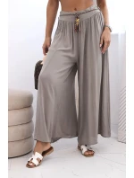Dámské kalhoty z viskózy se širokými nohavicemi fango