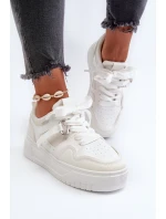 Dámské tenisky na platformě z ekokože Bílé Moun