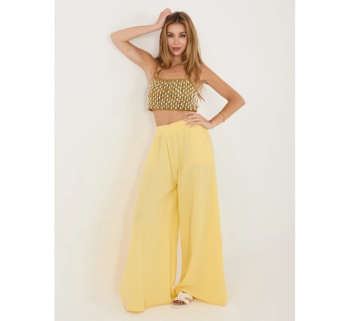 Spodnie MI SP model 22102619 jasny żółty - FPrice